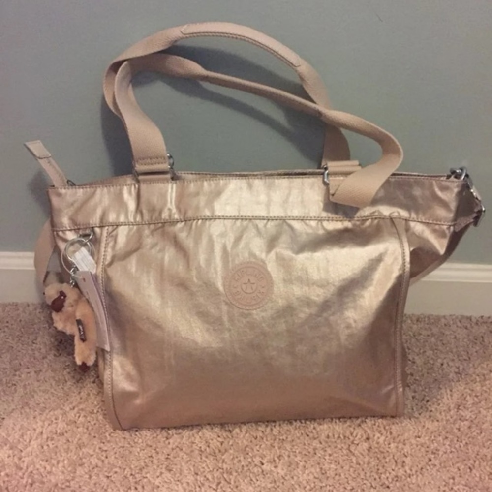 💣Kipling BNWT metallic gold medium purse